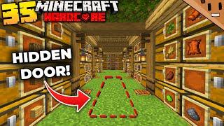 I Built a HIDDEN UNDERGROUND DOOR in Minecraft Hardcore #35