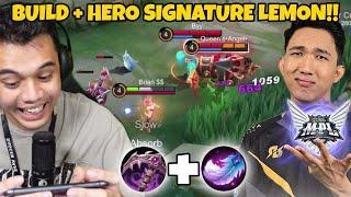 Nyoba HERO SIGNATURE + BUILD LEMON Pantes Sesakit Ini Cuy - Mobile Legends