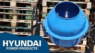 The Hyundai HYCM160E - 160 Litre Portable Electric Cement Mixer by Hyundai