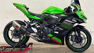 Kawasaki Ninja Zx25r se 2020 Exhaust sound Akrapovic GP slip on Not remove catalytic