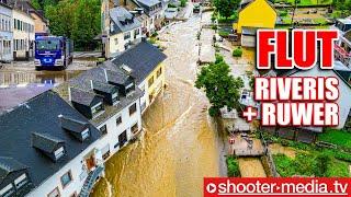   FLUT KREUZBACH STRÖMT MITTEN DURCH RIVERIS      Feuerwehr & THW im Einsatz  