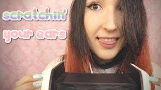 ASMR - EAR SCRITCHIN  Long Nail Scratching Over Silicone Ears  Whispers & Ear Tapping 