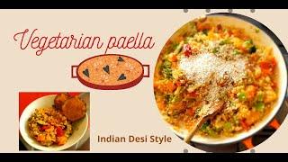 how to make Vegetarian Paella? Indian Way of spanish vegetable paella aka Tehri