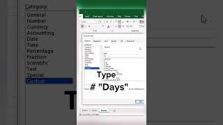 Excel Custom Formatting Trick  Add Days to Date #shorts