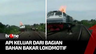 Kereta Api Terbakar di Bandar Lampung Saat Membawa Ratusan Personel TNI  Kabar Siang tvOne