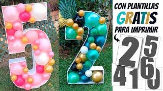 Números grandes con Globos