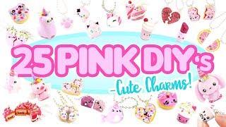 25 PINK DIY’s in CLAY -Cute Clay charms - BIG Polymer Clay Compilation