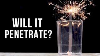 Can a Lit SPARKLER go Through Resin?