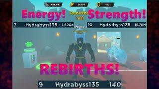 Over 100 Rebirths and 1 QUADRILLION ENERGY on the Leaderboards Strongman Simulator