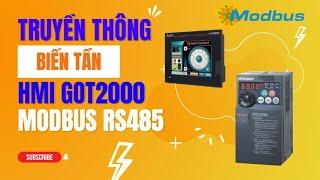 HMI GOT2000 Điều Khiển Trực Tiếp Biến Tần Qua TRUYỀN THÔNG RS485  Không Cần PLC