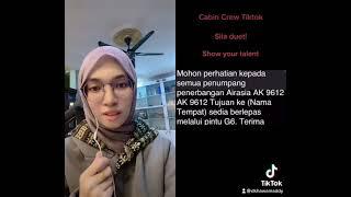 AirAsia Airport announcement challenge  Airasia cabin crew  Tiktok compilation