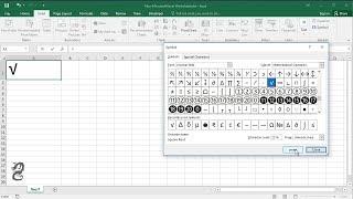 How to Type Square Root Symbol in Excel