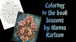 Speed coloring in the book Seasons by Hanna Karlzon