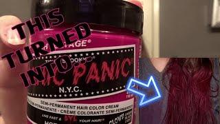 Manic Panic HOT PINK on BROWN HAIR