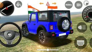 Dollar Song modified Mahindra blue Thar   Indian Car Simulator 3d   Car start driving 