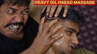 Perfect Head Massage by Asim Barber  Heavy Oil Massage  Loud Neck Cracking  Hair Cracking  ASMR