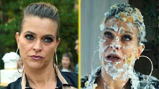 Karen Damen Pie in the face  Cake in face