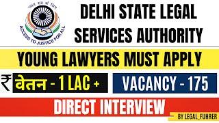 DHCLSC VACANCY 2024  ADVOCATES EMPANELMENT VACANCY 2024  APO VACANCY  DLSA VACANCY 2024  LAW JOB