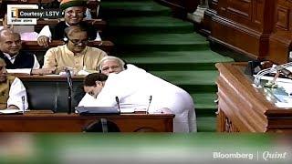 Rahul Gandhi Hugs PM Narendra Modi in Parliament  #NoConfidenceMotion