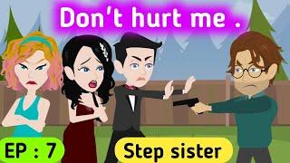 Step sister part 7  English story  Learn English  English animation  Sunshine English stories