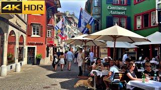 Swiss Summer in Zurich - 2023  4K HDR Walking Tour and Drone Views