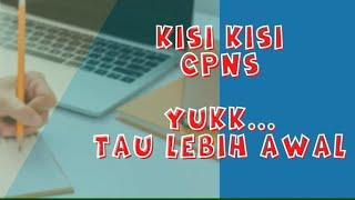 KISI-KISI CPNS 2023