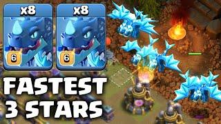 Destroy Any Th15 Base Under 2 Minutes Using x8 Electro Dragon Attack - Clash Of Clans