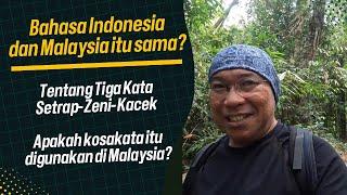 Bahasa Indonesia dan Malaysia itu sama?  Setrap-Zeni-Kacek. Apakah kosakata itu ada di Malaysia?