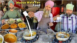 Sidhu Moose Wala Favorite Dhaba in Punjab  5911 Thali  Street Food India