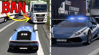 ‍️LAMBORGHINI Police? Patrol in CALAIS-DUISBURG  TruckersMP Game Moderator