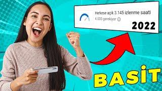 YOUTUBE 4000 SAAT NASIL YAPILIR ?   4000 Saat izlenme Para kazanma Aktifleştirme 2022