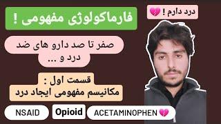 فارماکولوژی مفهمومی آموزش صفر تا صد دارو های ضد درد  nsaid opioid قسمت اول  مکانیسم ایجاد درد