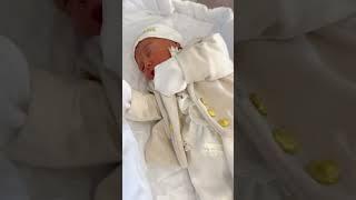 newborns asleep after bath‍️#mom #hospital #trending