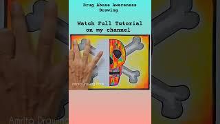 Drug Abuse awareness drawing #shorts #youtubeshorts #internationaldrugabuseawareness #postermaking