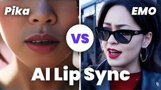 Pika Lip Sync vs EMO - AI Lip Sync Comparison Quick Compare