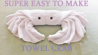 How to make a towel animal crab Towel folding design  Towel origami  Towel art 