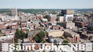 Drone Saint John New Brunswick  Canada  Bay of Fundy