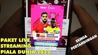 TUTORIAL MEMBELI PAKET LIVE STREAMING PIALA DUNIA 2022 DI APLIKASI VIDIO  BISA NONTON DI TV LAPTOP