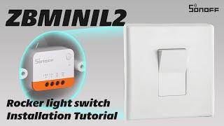 SONOFF ZBMINI Extreme Zigbee Smart Switch Wiring & Pairing Tutorial - Rocker light switch