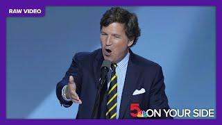 Full speech Tucker Carlson former Fox News host and current host of Tucker on X addresses RNC