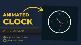 How to build  Animated Analog Clock  in HTMLCSSJS - Beginner  #html5 #css #javascript #animation