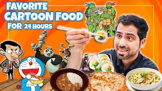 Eating Favorite Cartoon Food For 24 Hours  Part 2  @cravingsandcaloriesvlogs