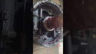 Mechanical failure. This is what happen when wheel drum seal become defective.
