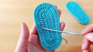 كروشيه نعل لكلوك  حذاء بيبى crochet baby shoes