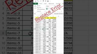 How to Replace #NA Errors in Excel Easily #Shorts #excel
