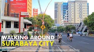 Walking Around Surabaya ⁴ᴷ⁶⁰  Jalan Basuki Rahmat - Tunjungan - Embong Malang  via Tunjungan Plaza