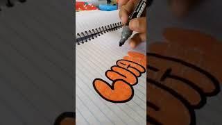 Como fazer letras de GRAFFITI - Bomb contém ironia #sheipstickers #shorts #howtograffiti