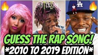 GUESS THE RAP SONG *DECADE RECAP EDITION* 2010-2019 