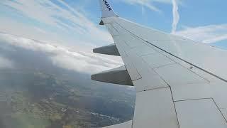 Ryanair Boeing 737 MAX 8-200 Taxi Take Off and Climb from Leeds Bradford Airport Runway 32