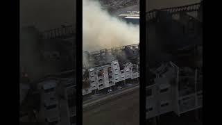 Aerial Footage Shows Lahaina Apartments Burning in Hawaii Wildfires